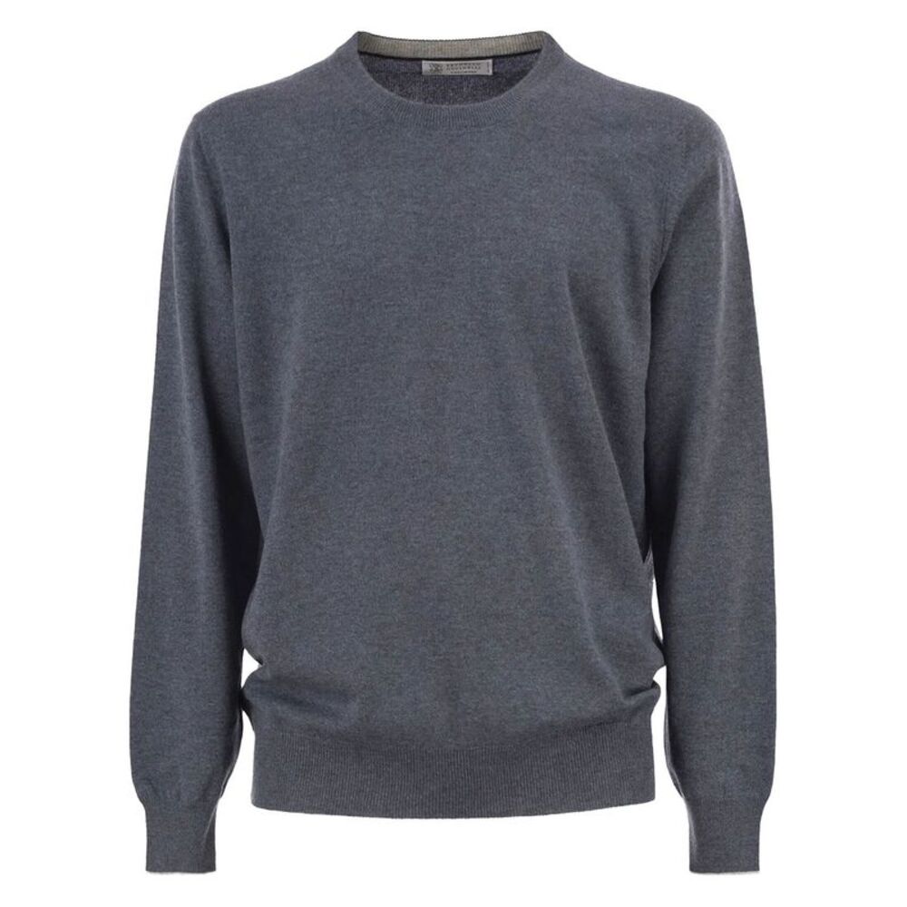 Brunello Cucinelli Men Cashmere Crew Neck Sweater